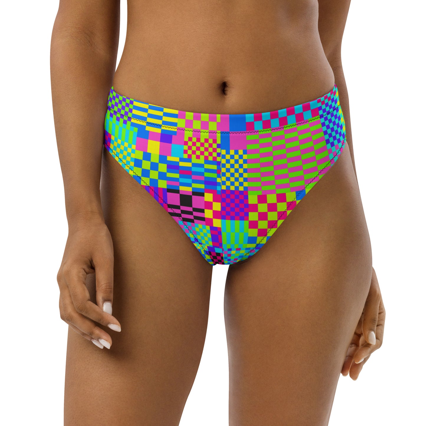 Glitch High-Waisted Bikini Bottom