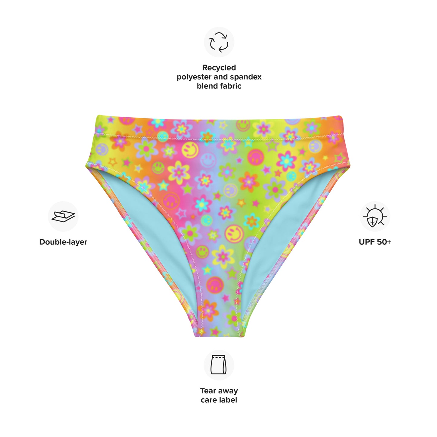 Electric Daze High-Waisted Bikini Bottom