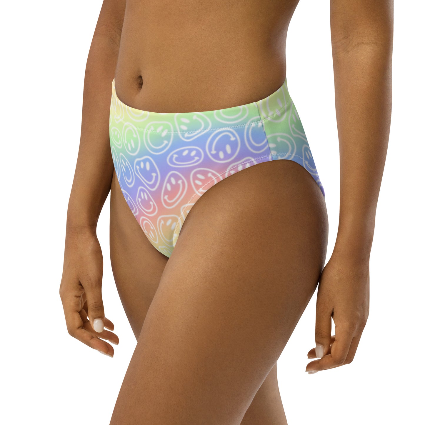 Pastel Smiles High-Waisted Bikini Bottom