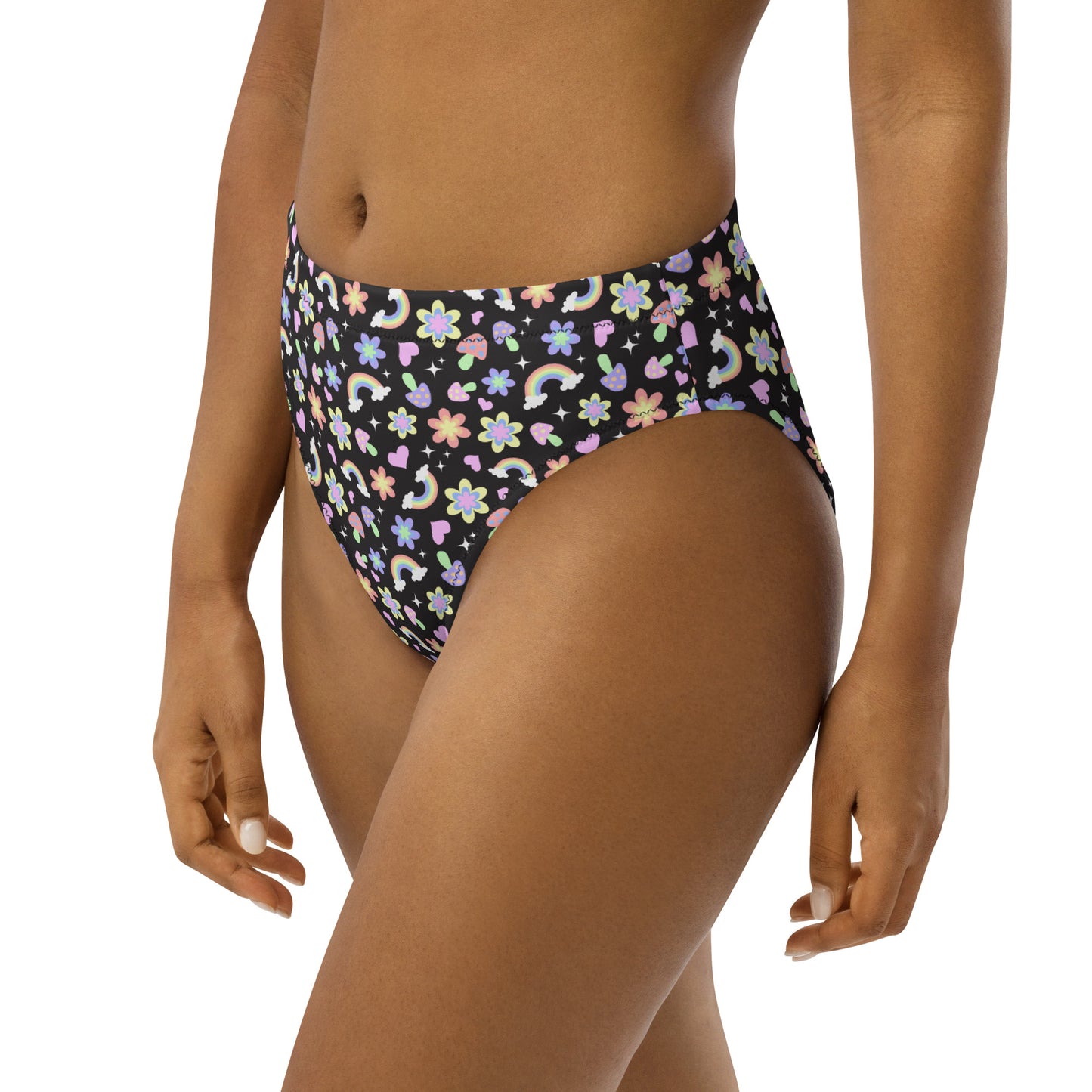 Dark Garden High-Waisted Bikini Bottom