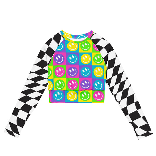 Happy Day Long-Sleeve Crop Top