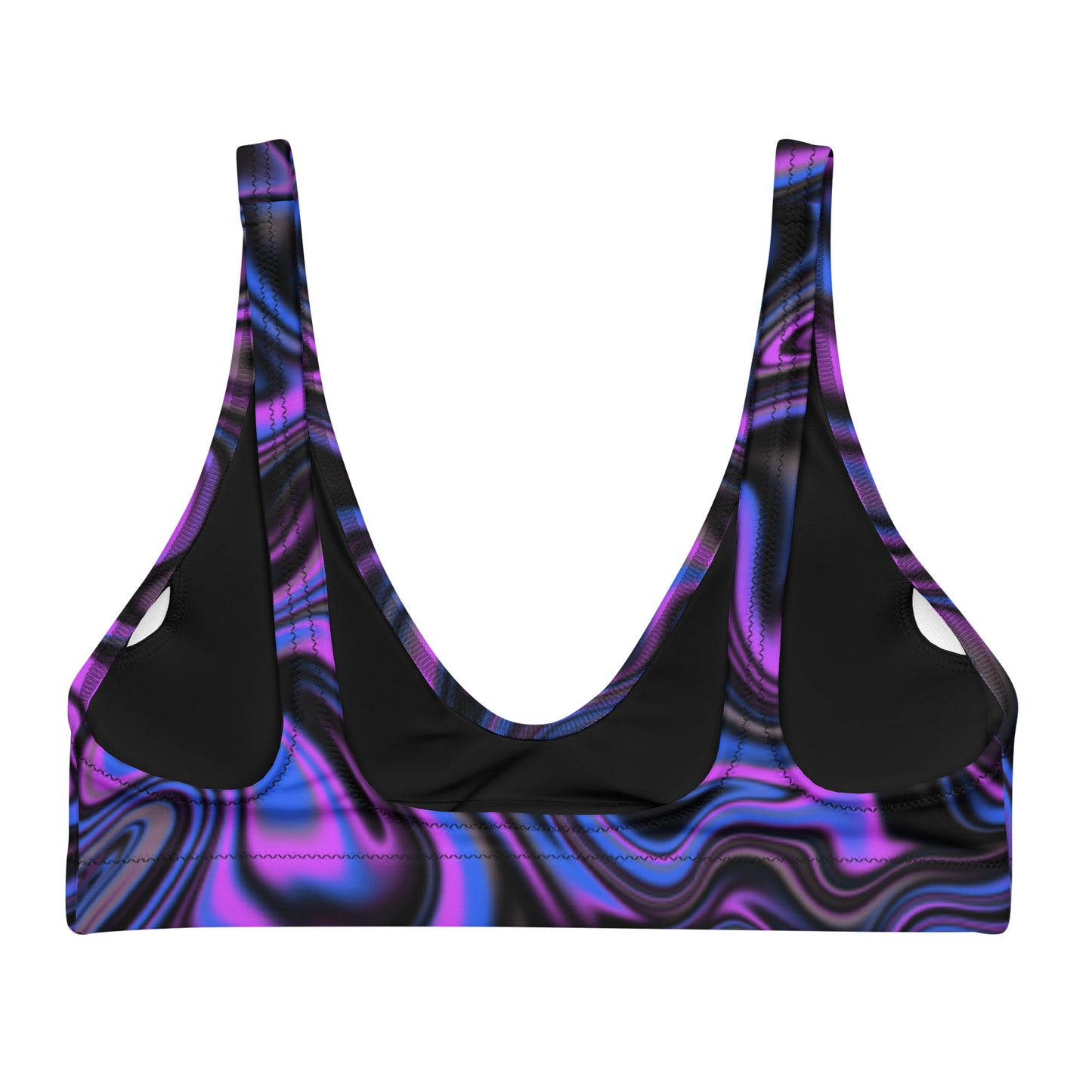 Purple Swirl Padded Bikini Top