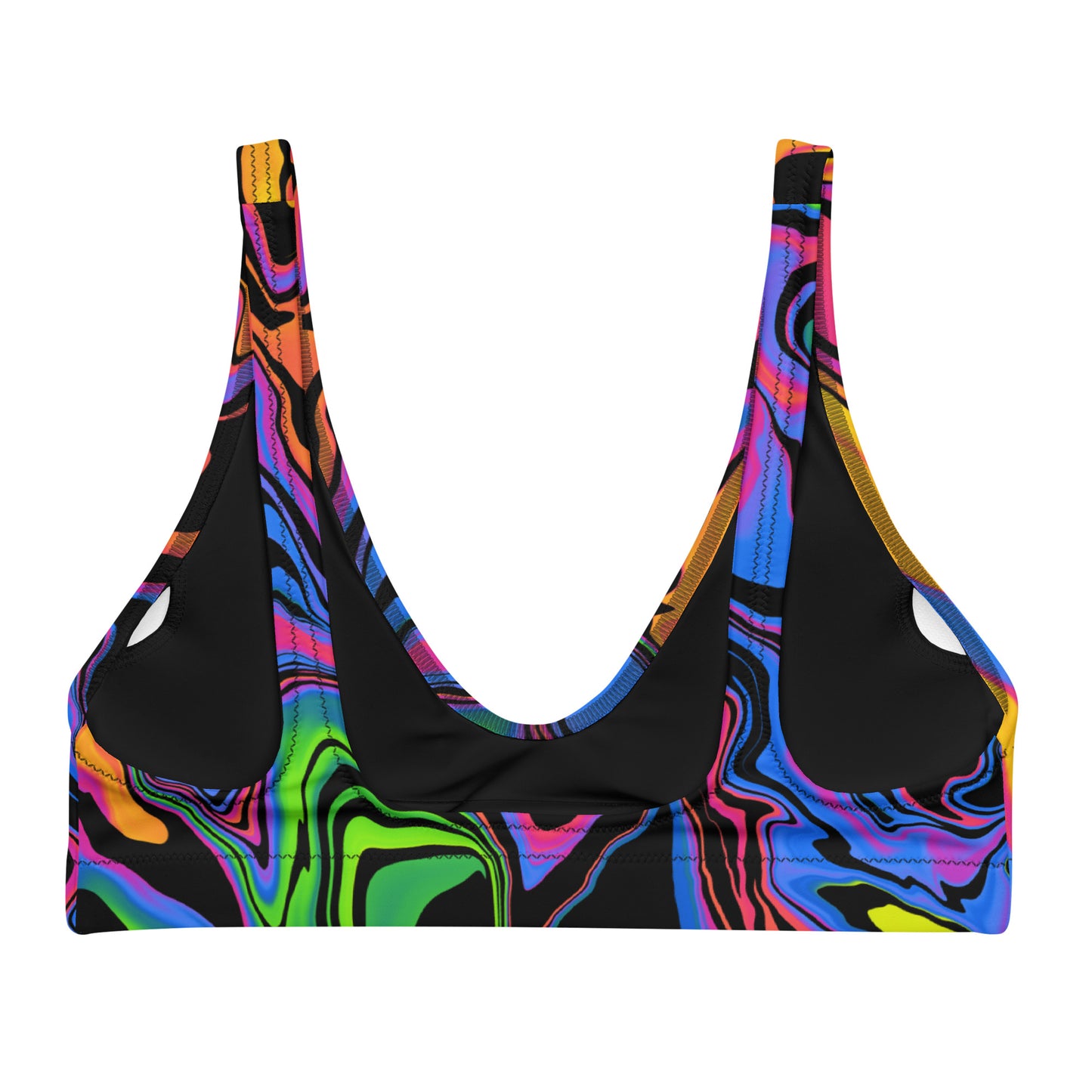 Dark Rainbow Padded Bikini Top