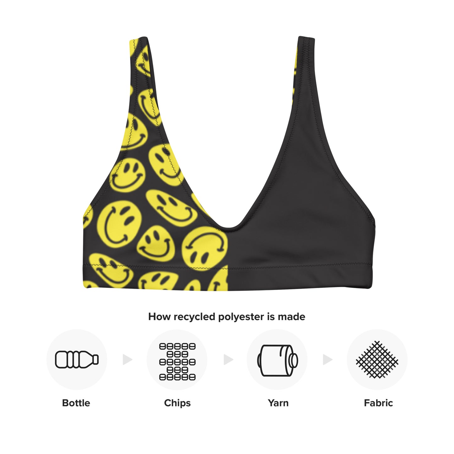 Trippy Split Smiles Padded Bikini Top