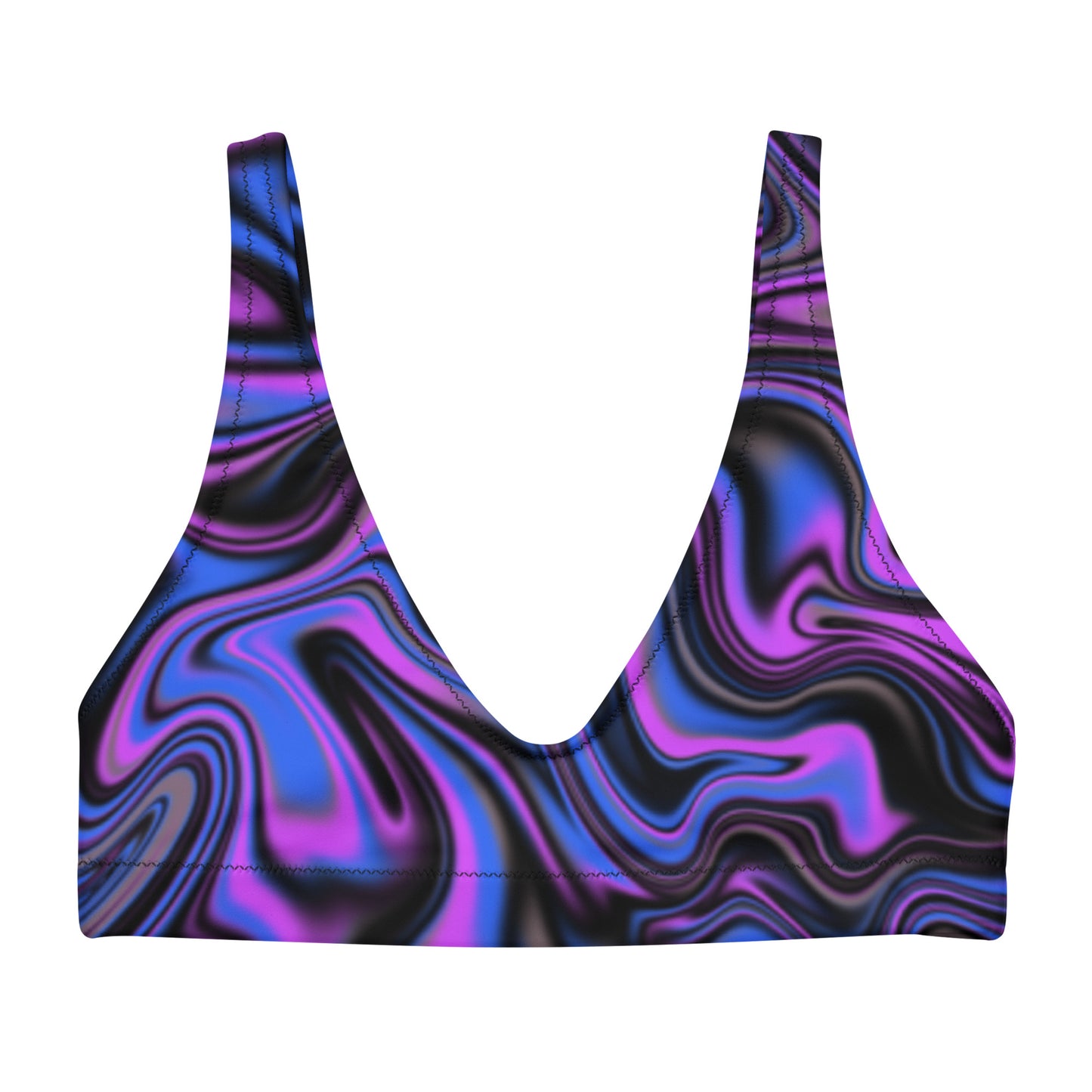 Purple Swirl Padded Bikini Top