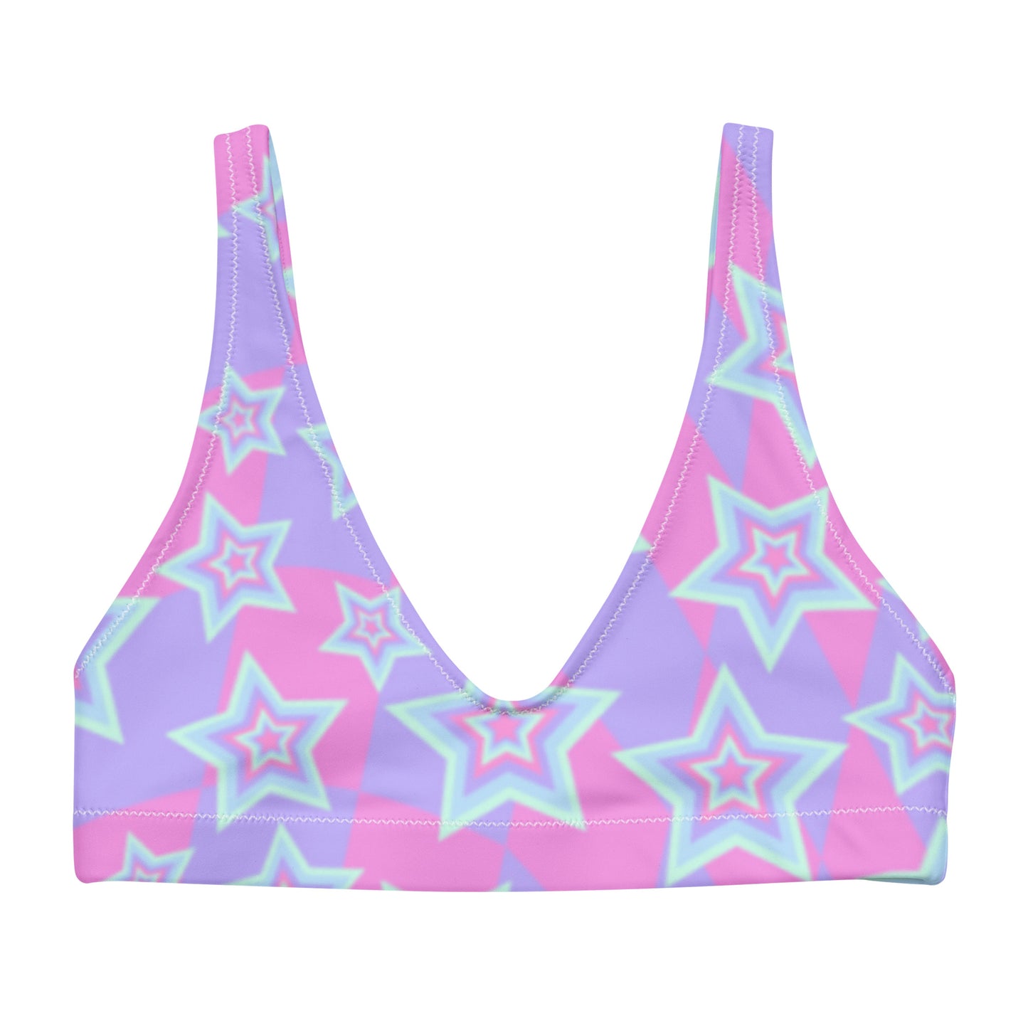 Pastel Stars Padded Bikini Top