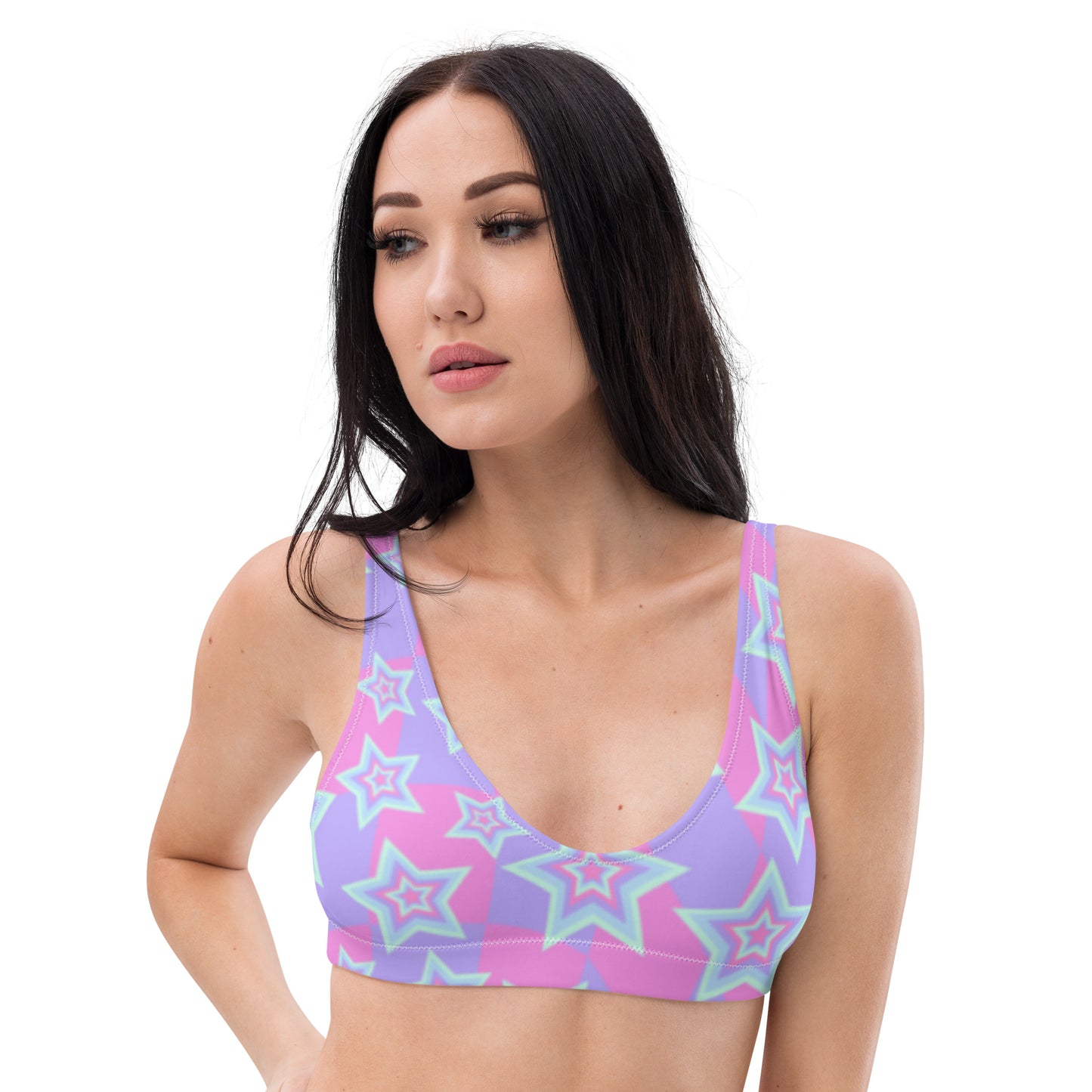 Pastel Stars Padded Bikini Top