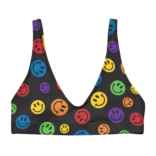 Rainbow Smiles Padded Bikini Top