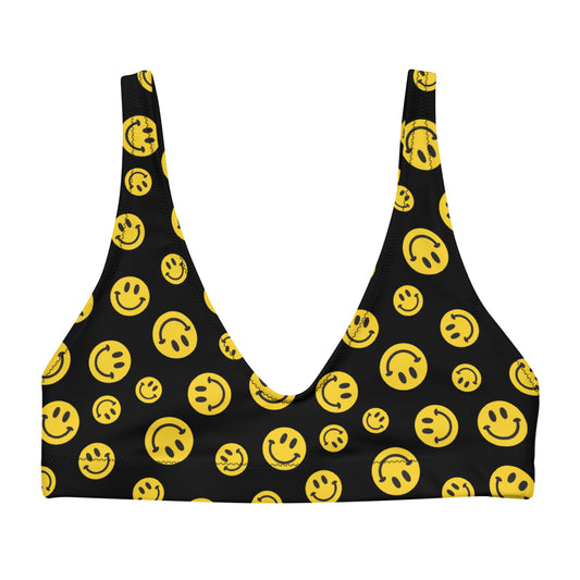 Yellow Smile Padded Bikini Top