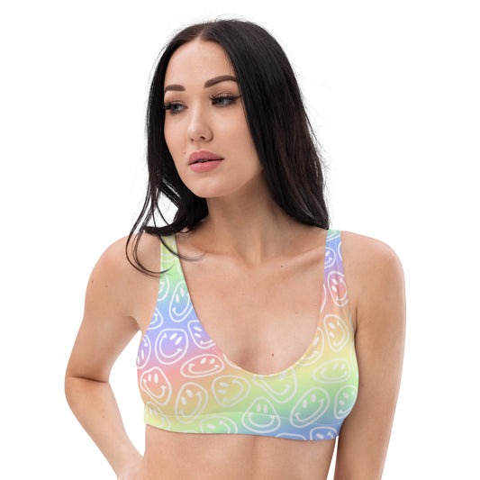 Pastel Smiles Padded Bikini Top