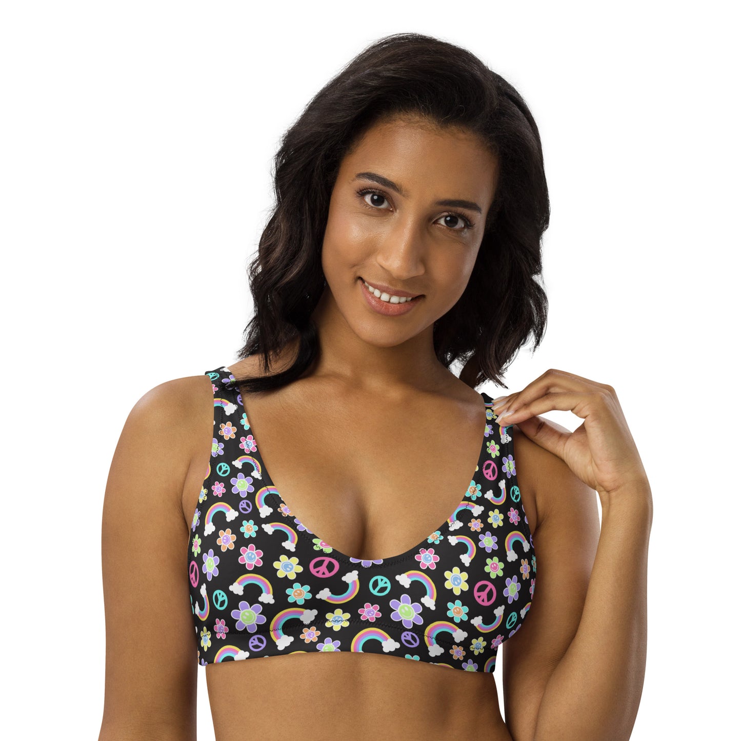 PLUR Power Padded Bikini Top