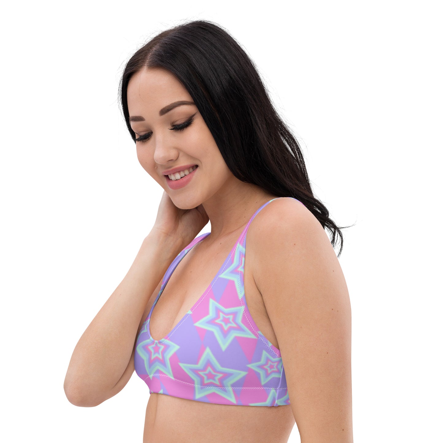 Pastel Stars Padded Bikini Top