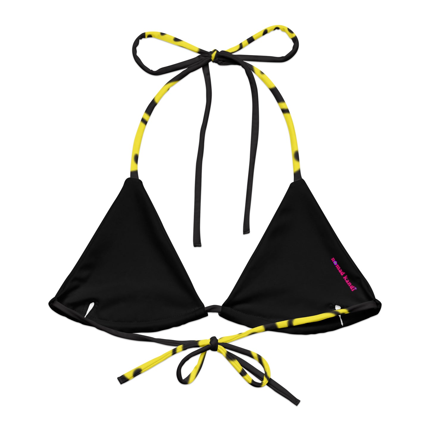 Trippy Smiles Split String Bikini Top