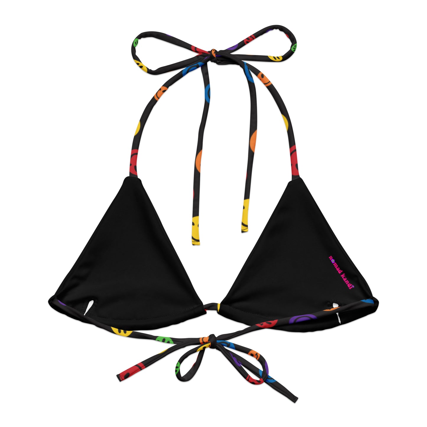 Rainbow Smiles String Bikini Top