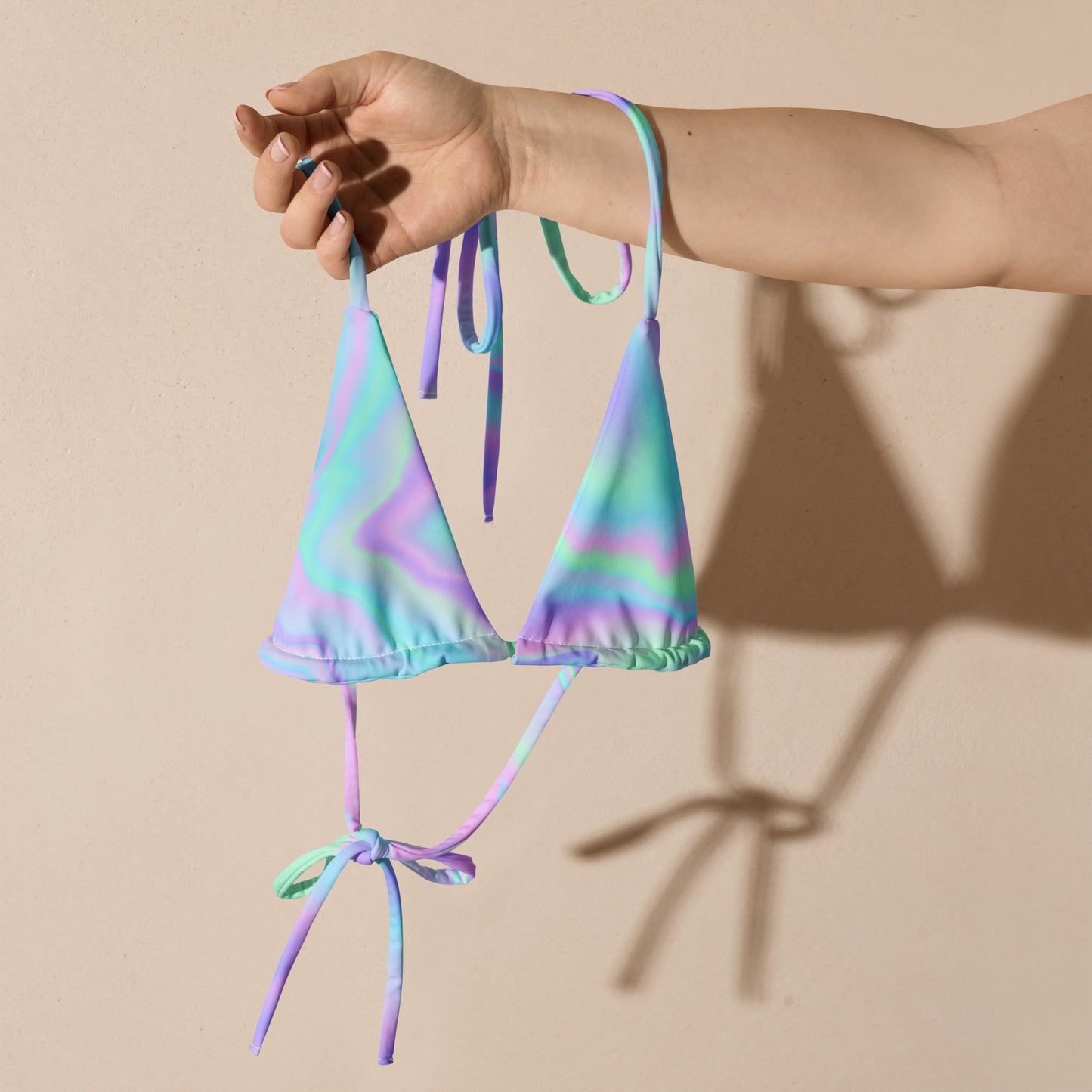 Pastel Watercolor String Bikini Top