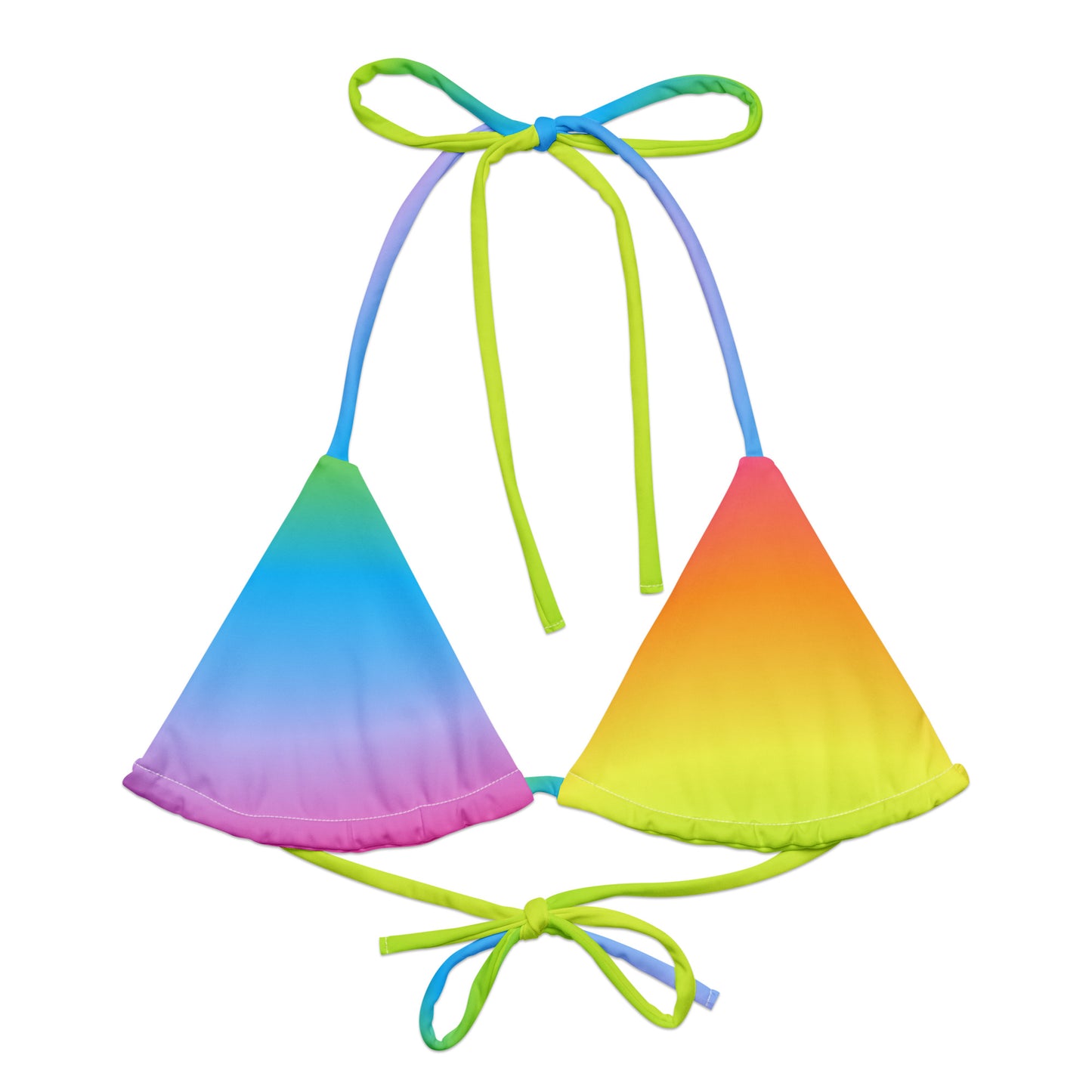 Rainbow Bright String Bikini Top