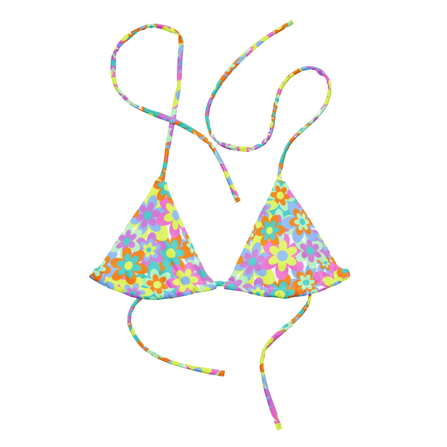 Crazy Daisy String Bikini Top