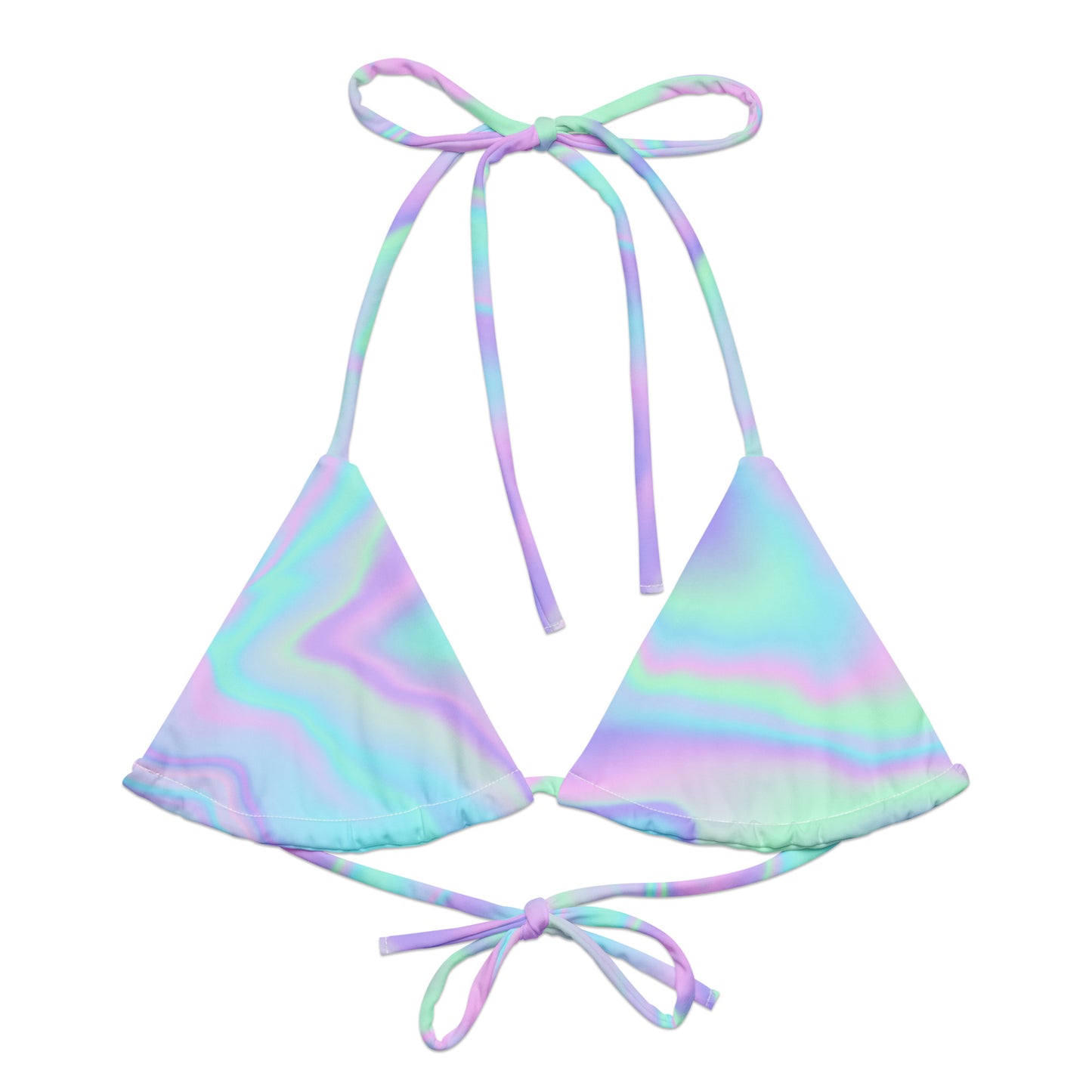 Pastel Watercolor String Bikini Top