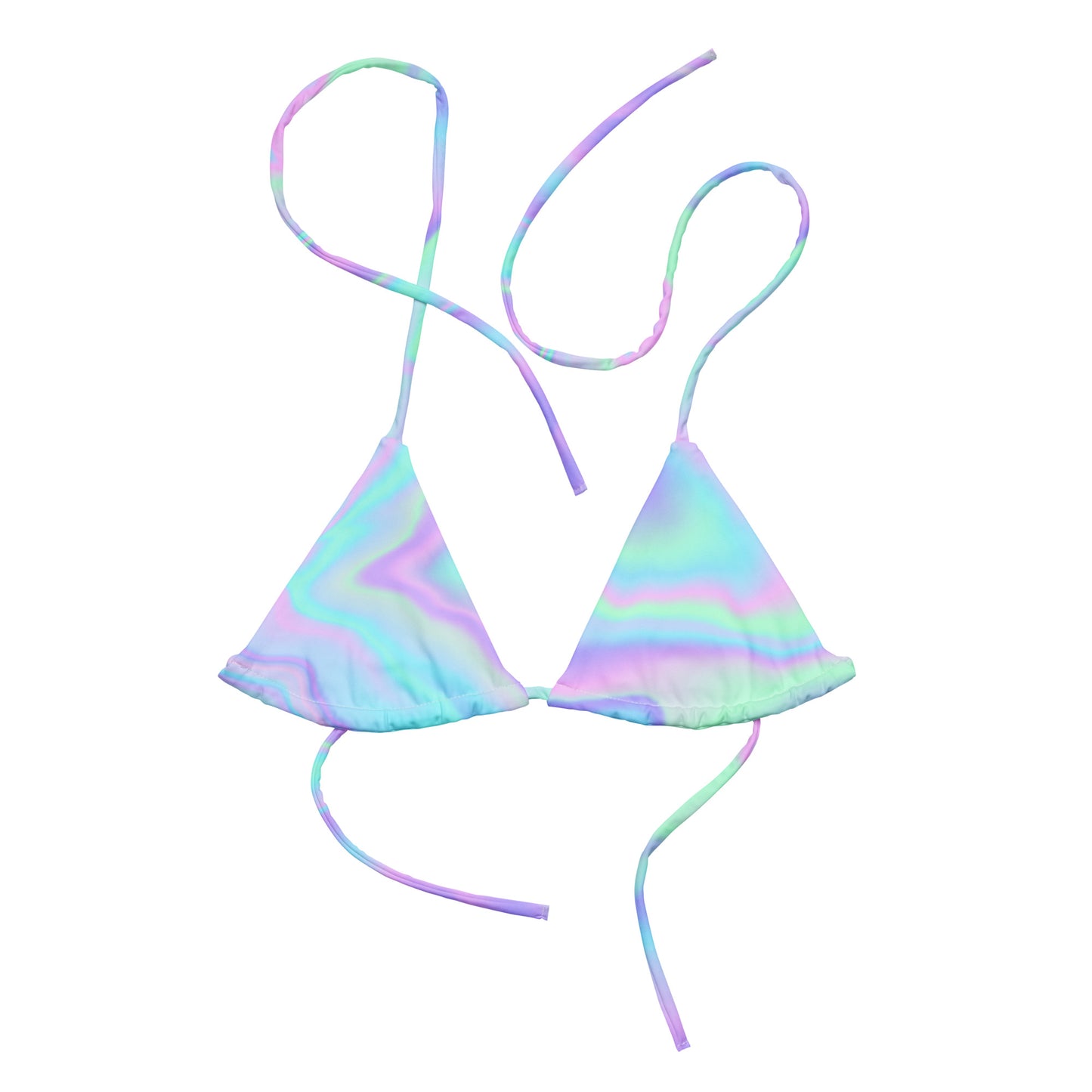 Pastel Watercolor String Bikini Top