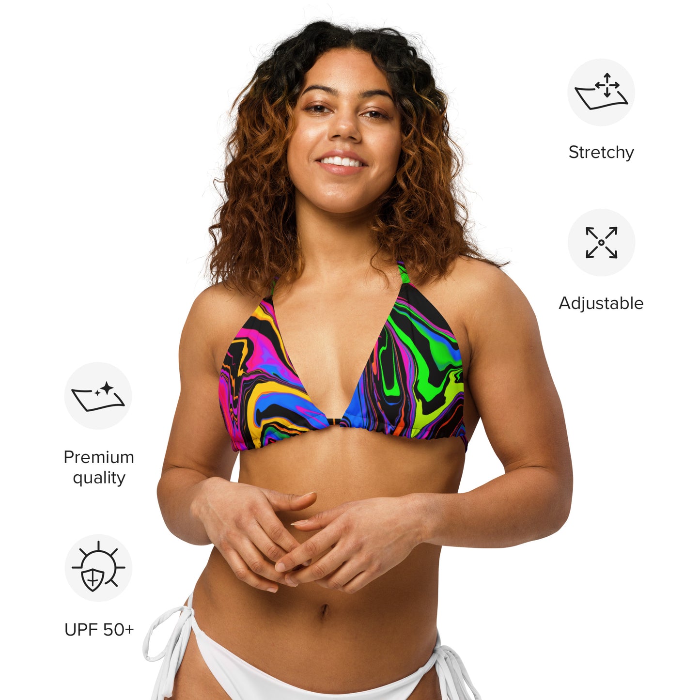 Dark Rainbow V1 String Bikini Top