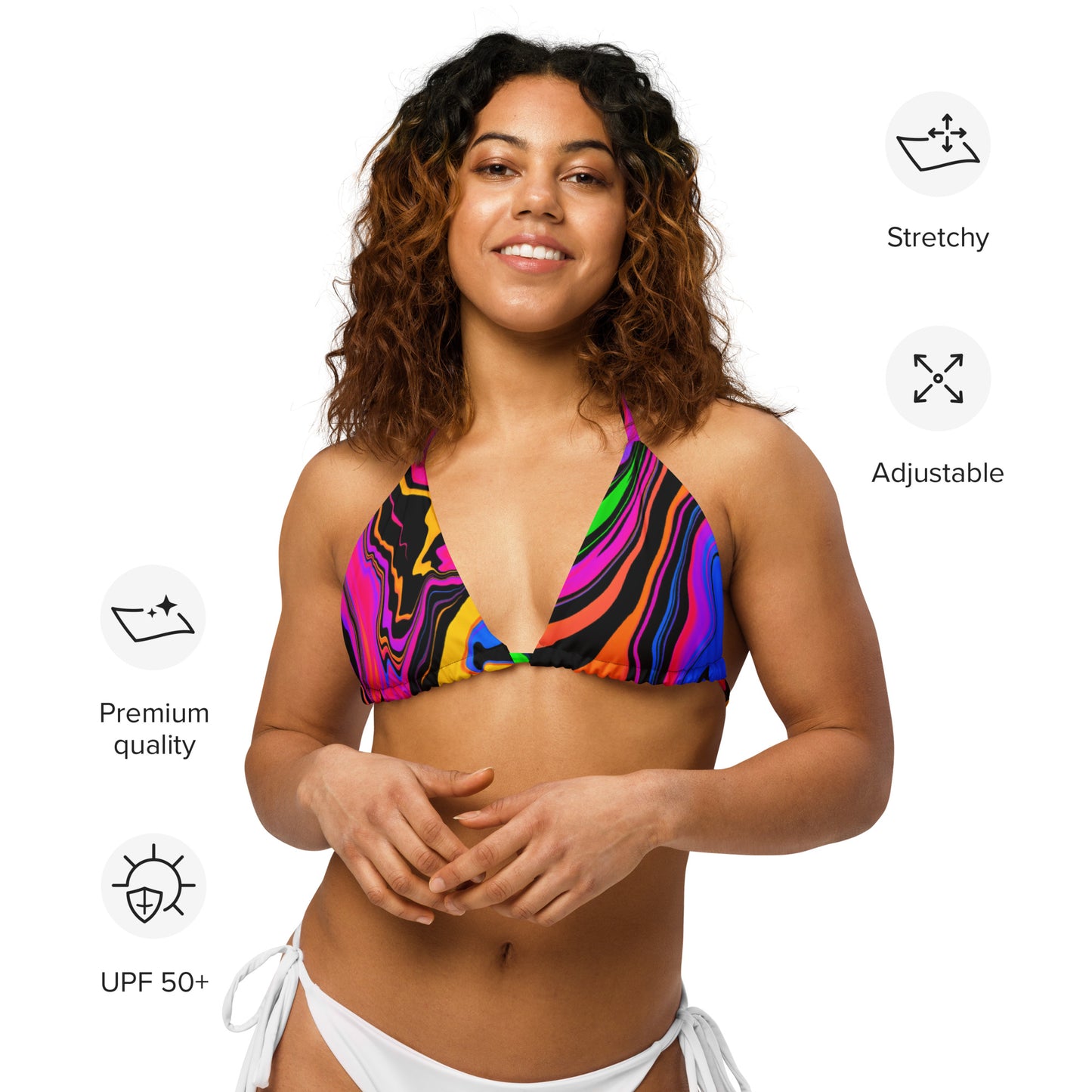 Dark Rainbow V2 String Bikini Top