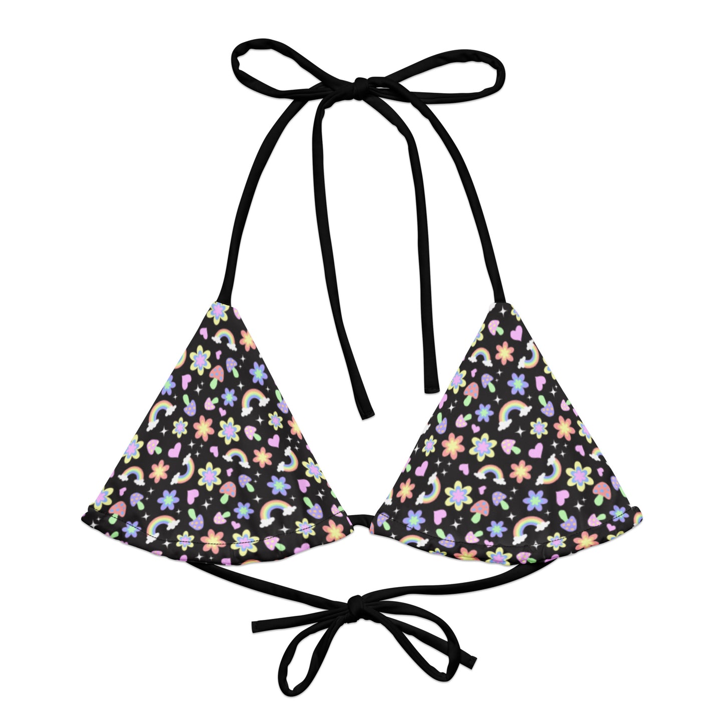 Dark Garden String Bikini Top