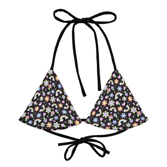 Dark Garden String Bikini Top