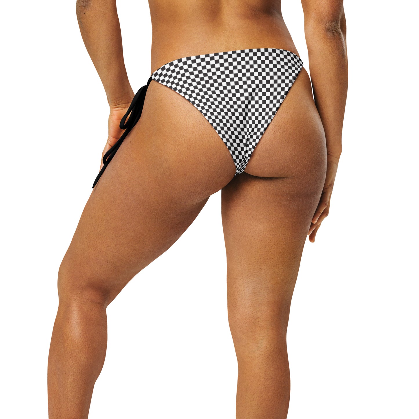 Checkered String Bikini Bottom