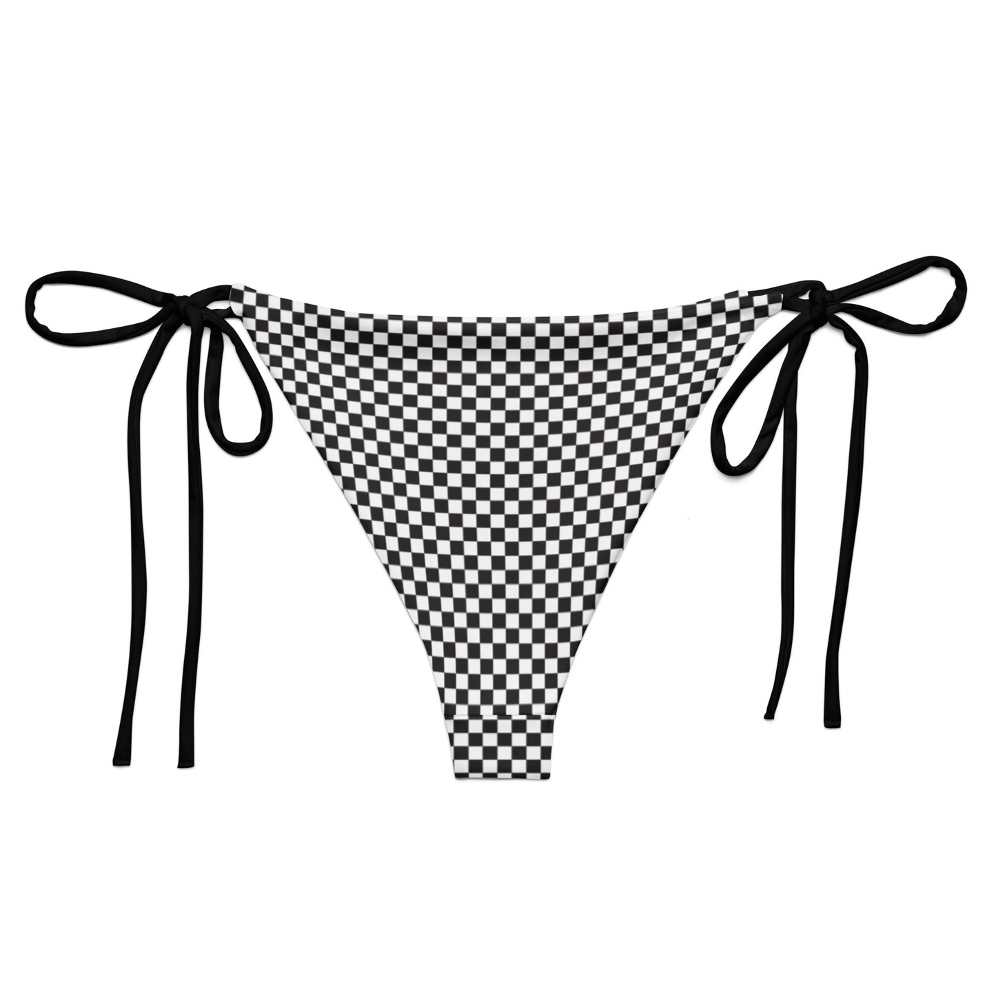 Checkered String Bikini Bottom