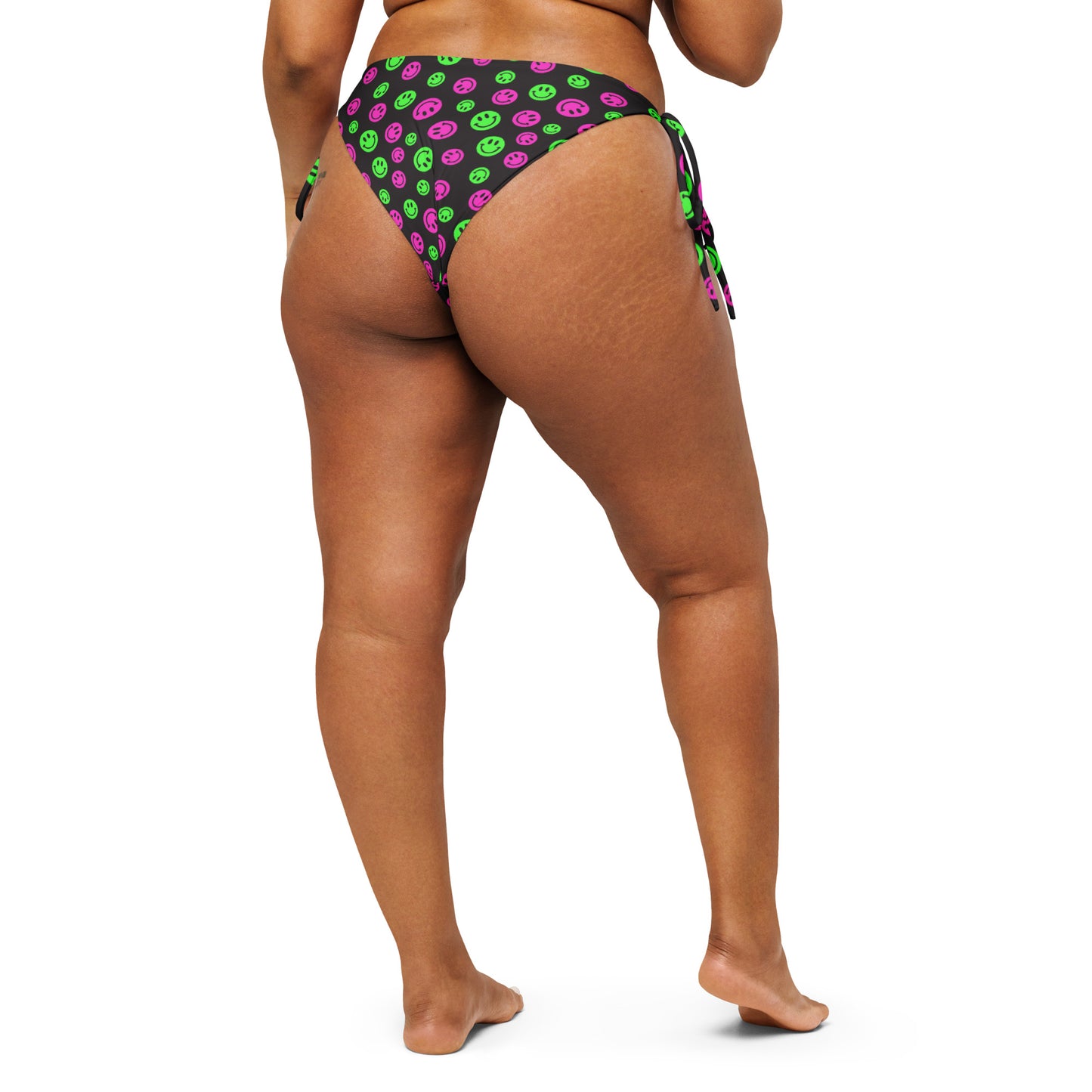 Pink & Green Smiles String Bikini Bottom