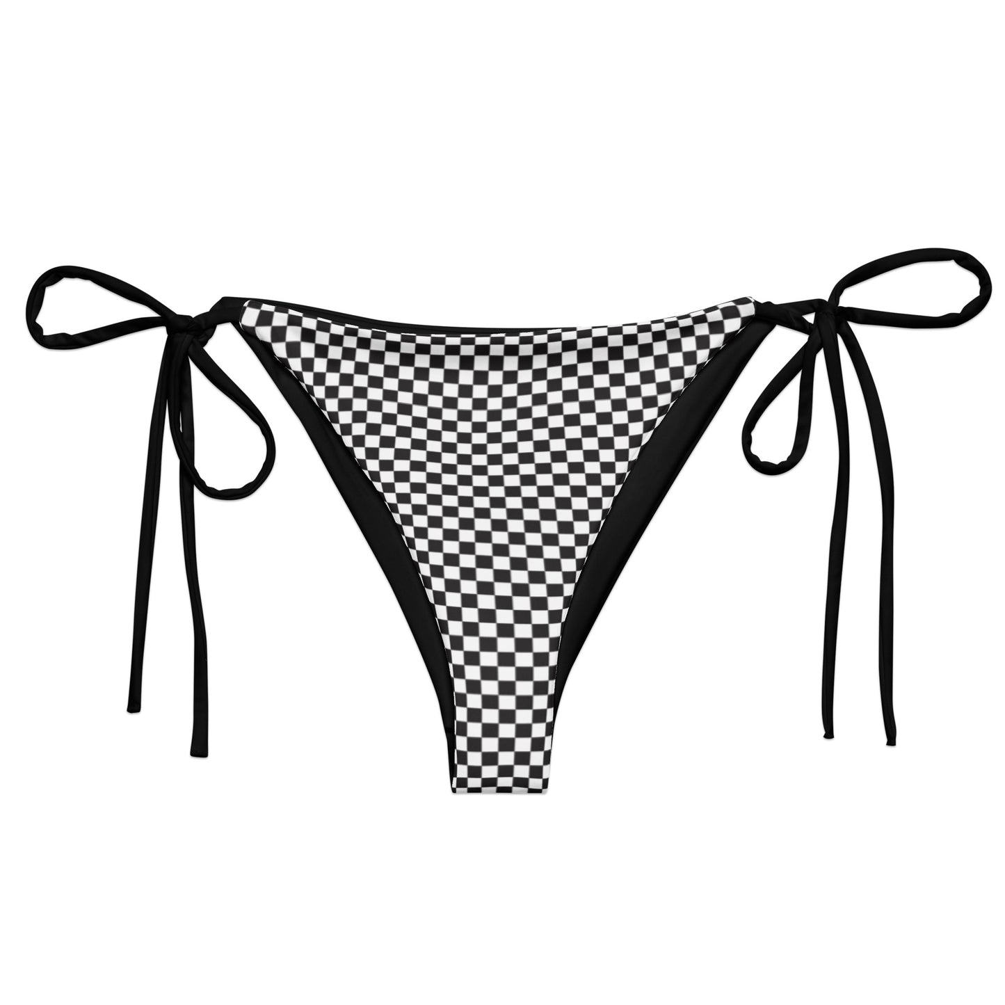 Checkered String Bikini Bottom