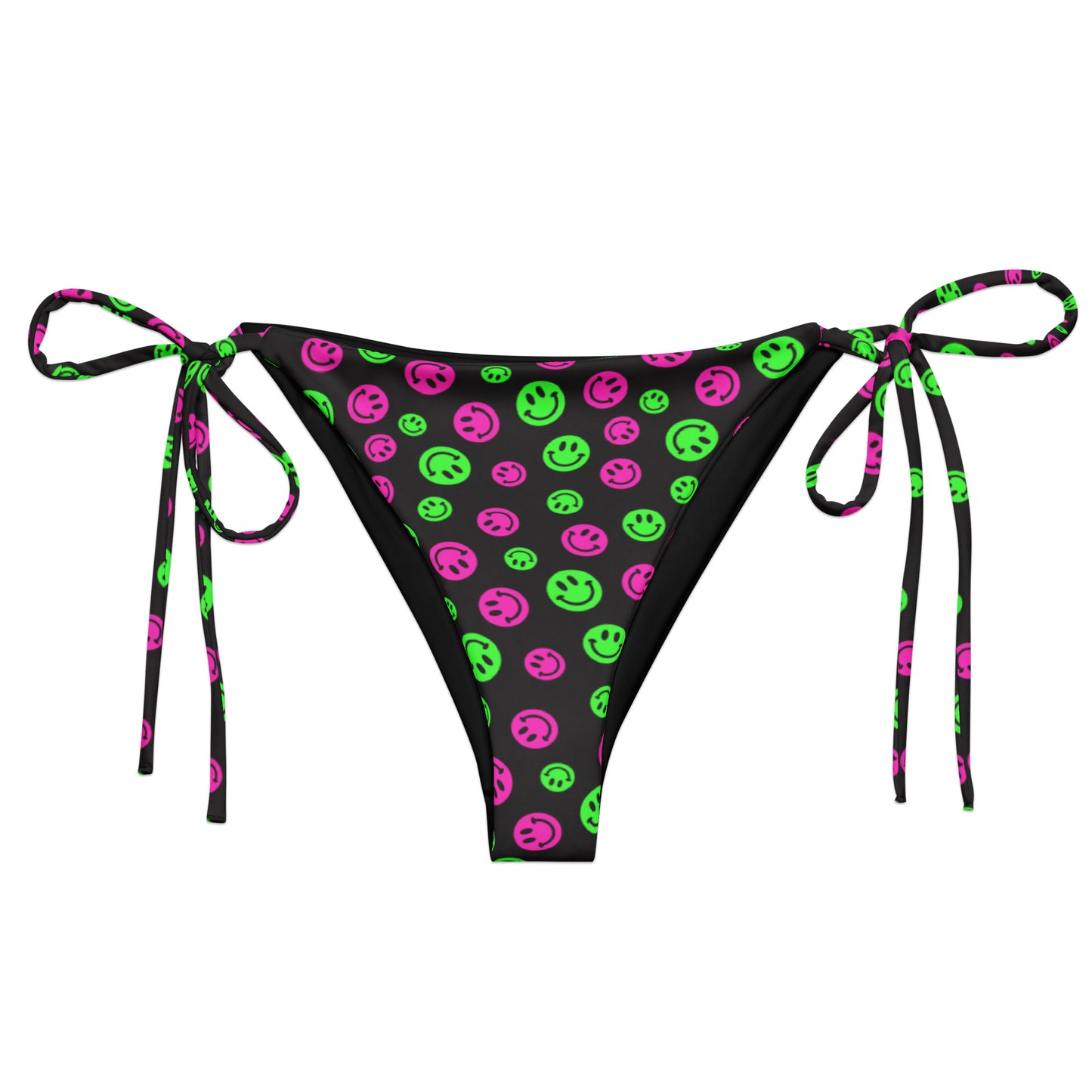 Pink & Green Smiles String Bikini Bottom