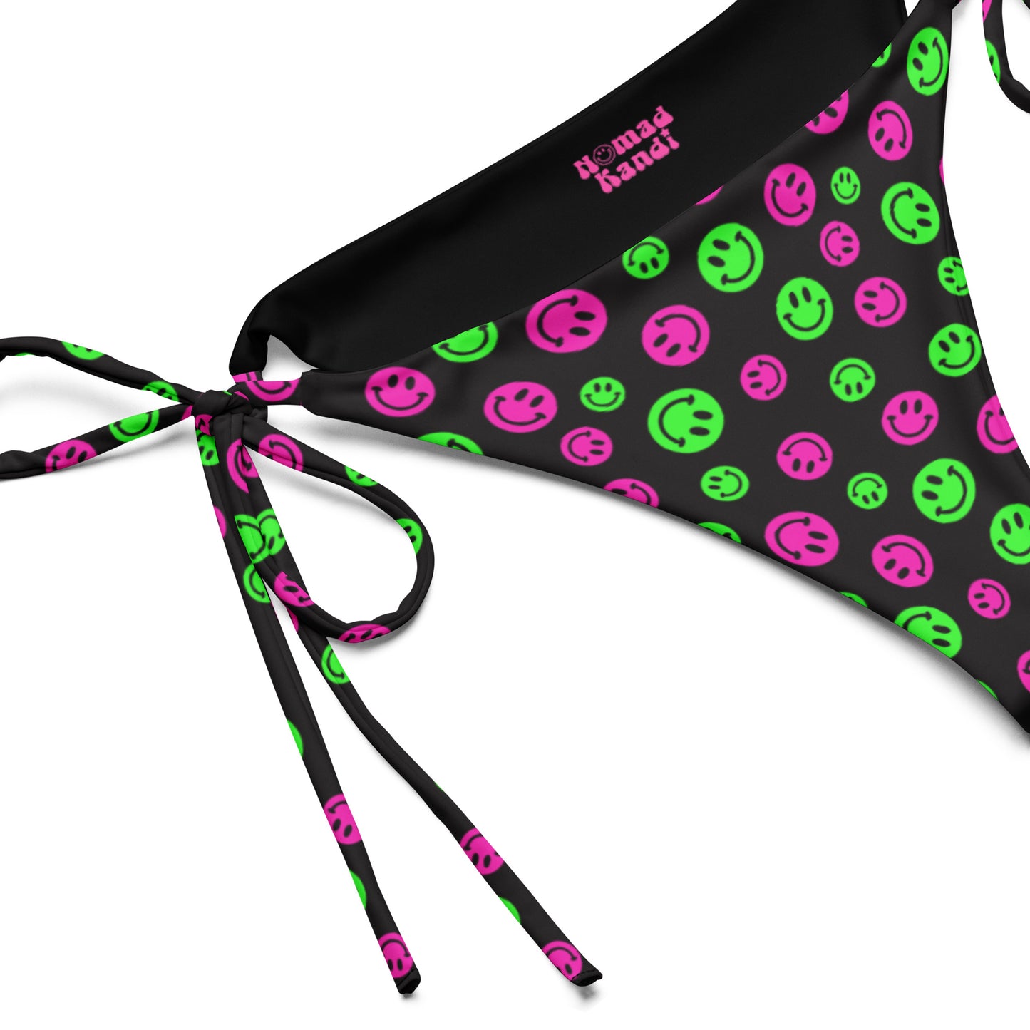 Pink & Green Smiles String Bikini Bottom