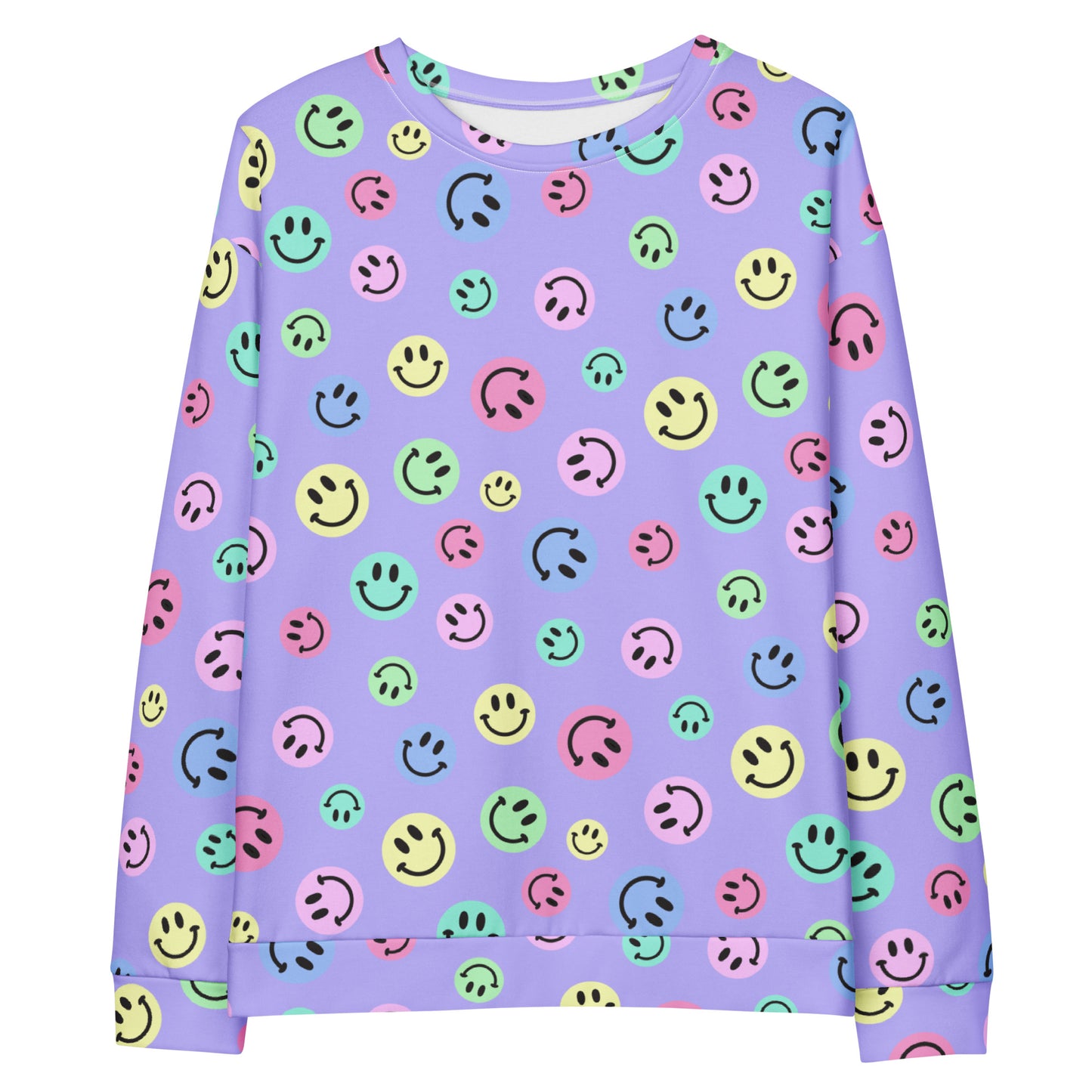 Purple Smiles Pastel Sweatshirt