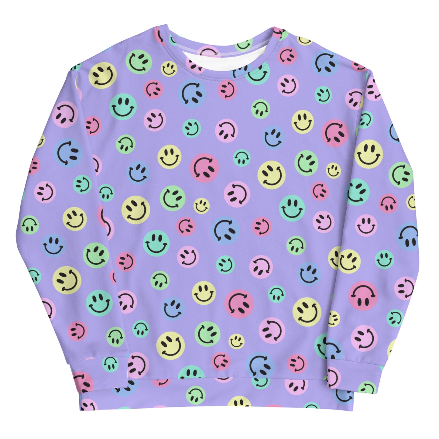 Purple Smiles Pastel Sweatshirt