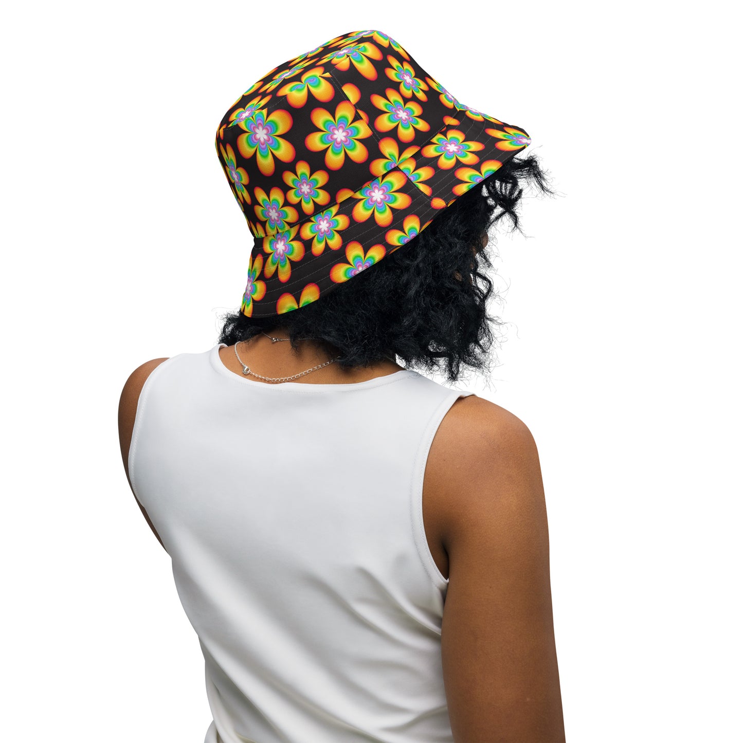 Rainbow Bloom V2 Reversible Bucket Hat