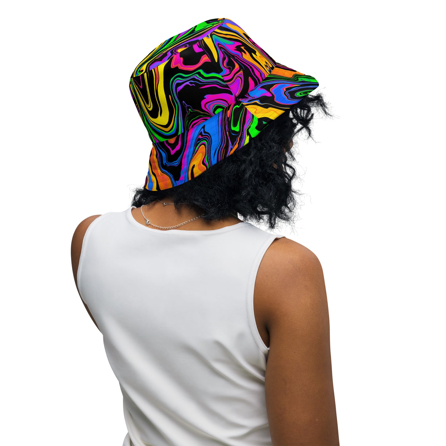 Dark Rainbow & Mind Melt Reversible Bucket Hat