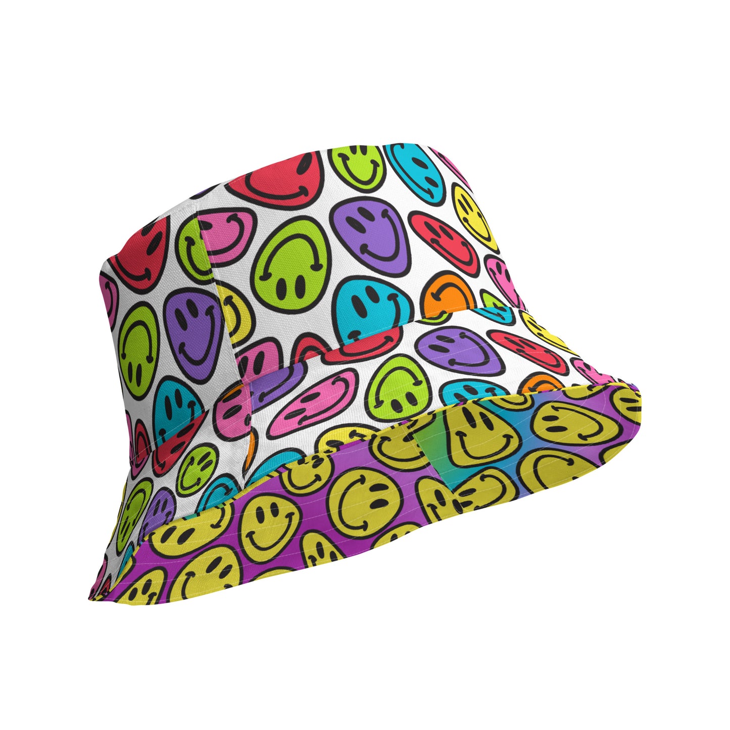 Rainbow Raver Smile Reversible Bucket Hat