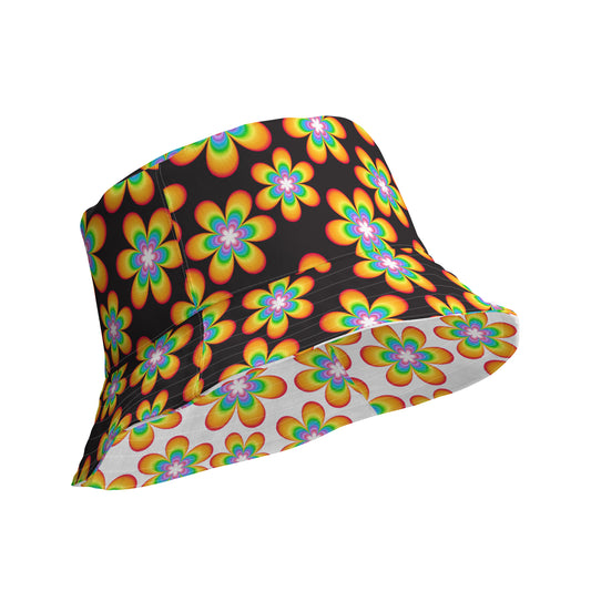 Rainbow Bloom V2 Reversible Bucket Hat