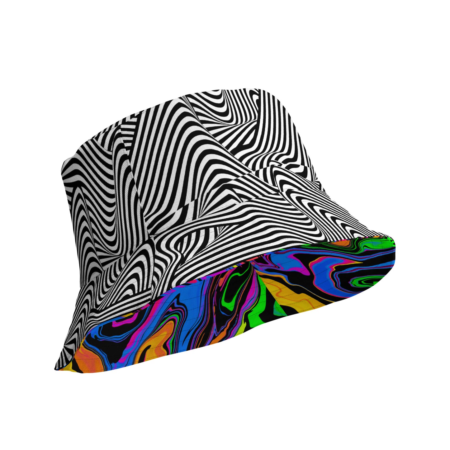 Dark Rainbow & Mind Melt Reversible Bucket Hat