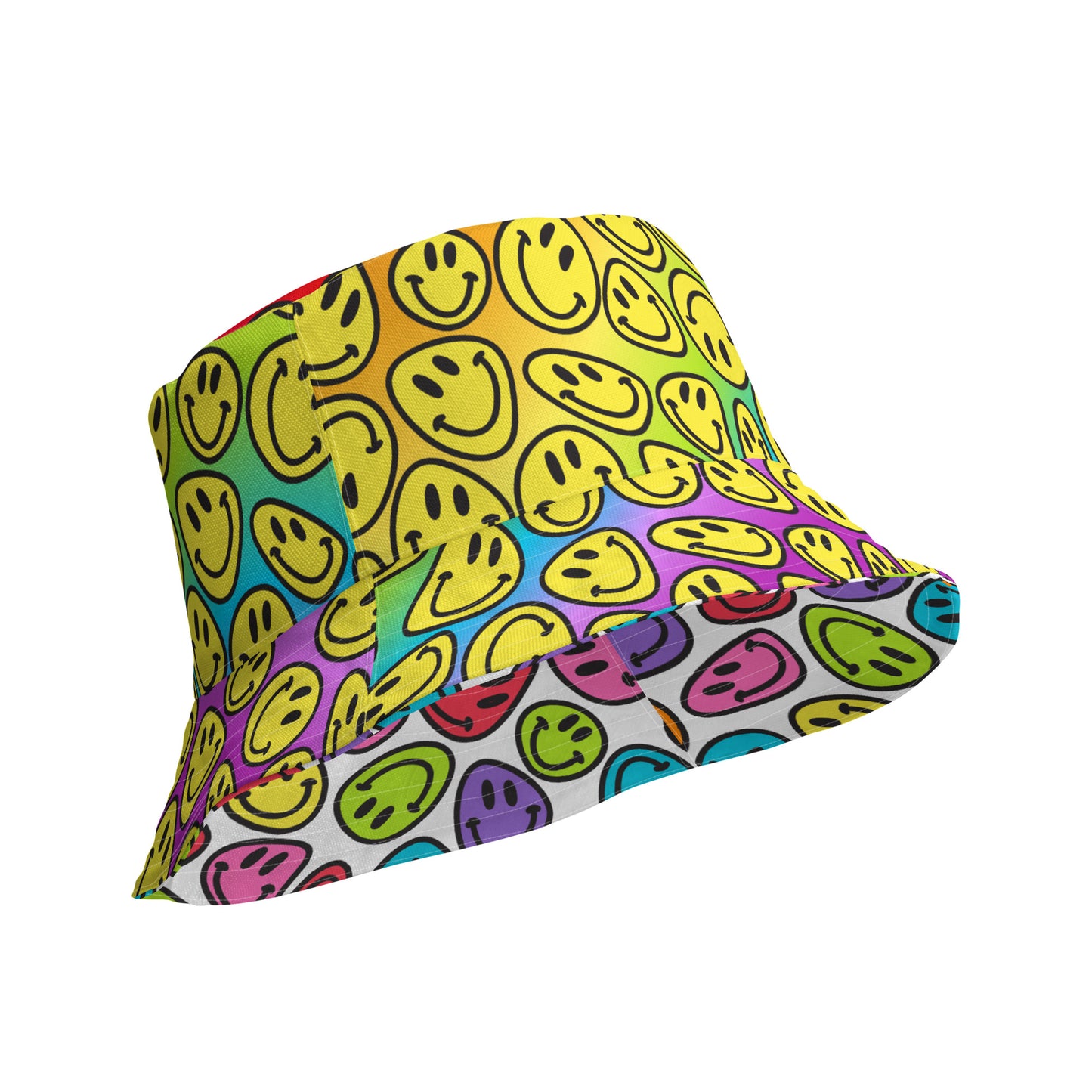 Rainbow Raver Smile Reversible Bucket Hat