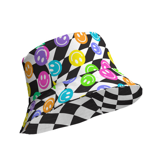 Happy Trippy Reversible Bucket Hat