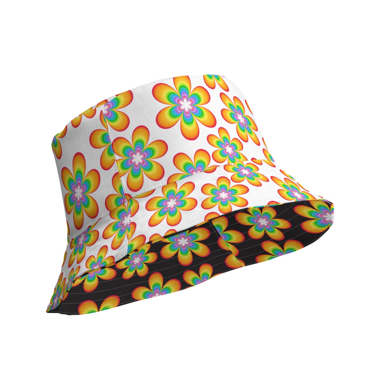 Rainbow Bloom V2 Reversible Bucket Hat