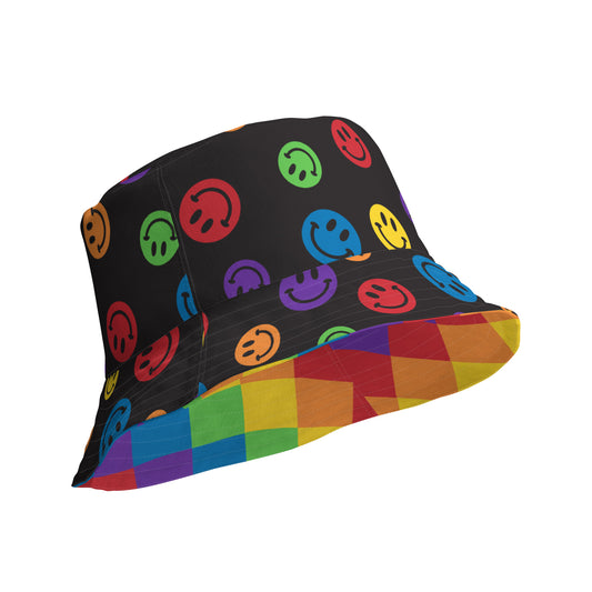 Rainbow Smiles Reversible Bucket Hat