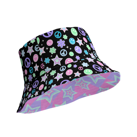 Dark N Groovy Reversible Bucket Hat