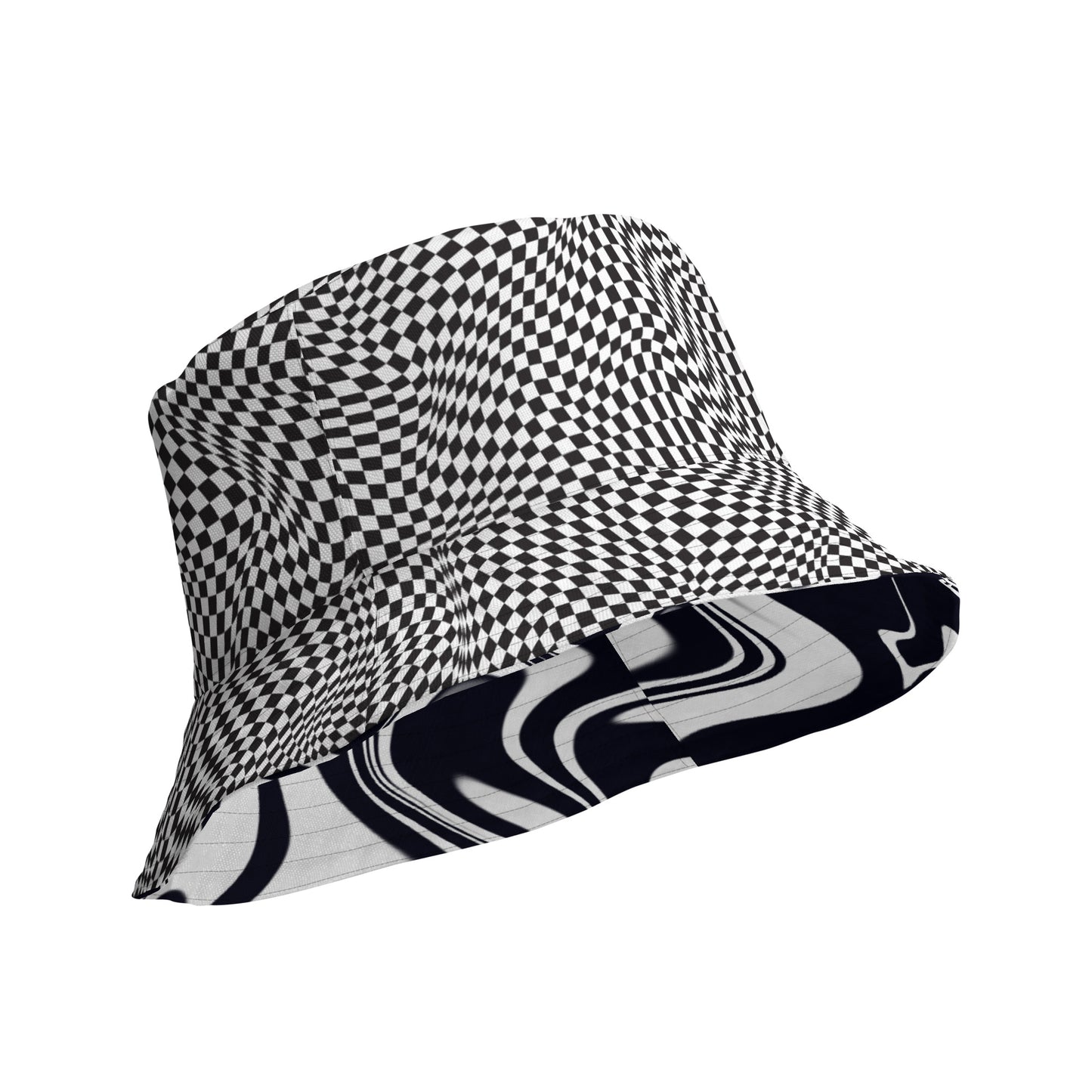 Dimension | B&W Swirl Reversible Bucket Hat