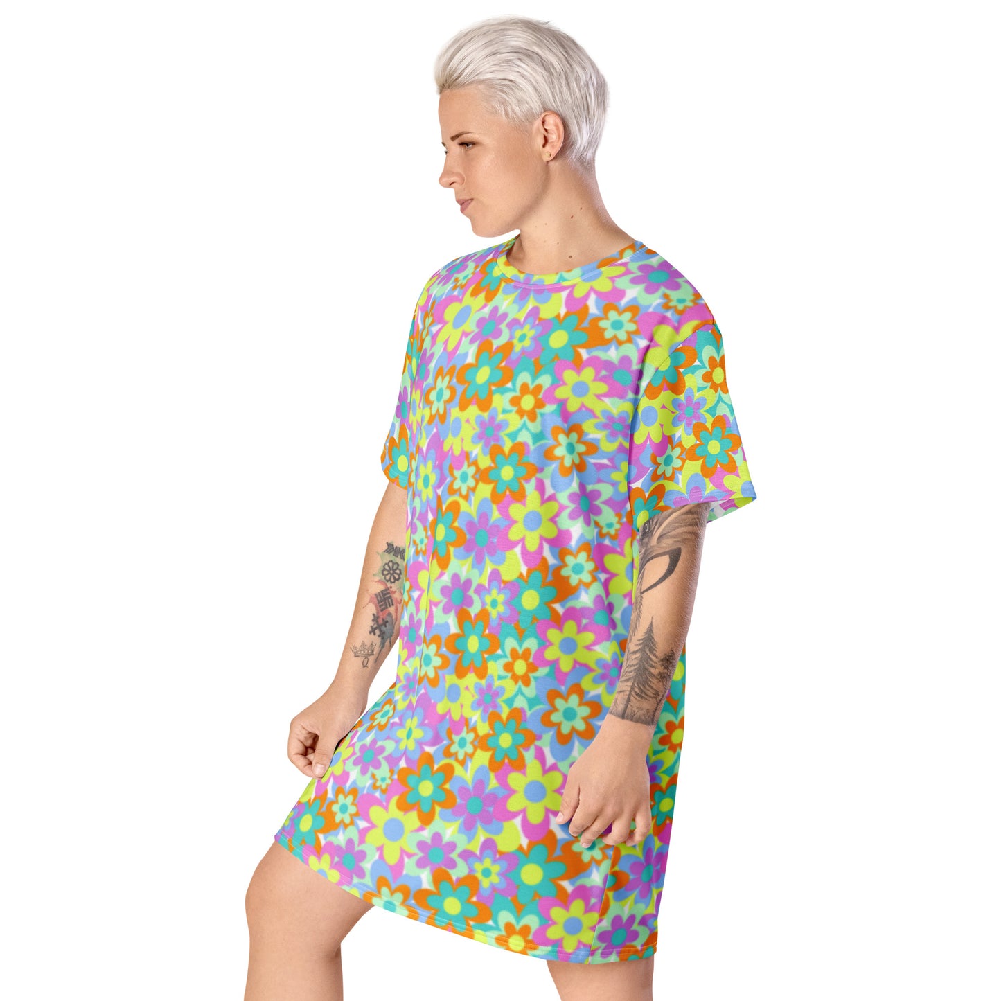 Crazy Daisy T-shirt Dress