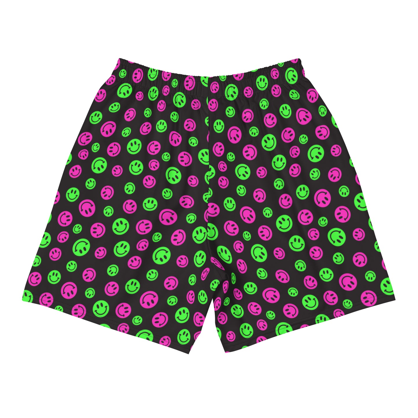 Pink & Green Smiles Men's Athletic Shorts