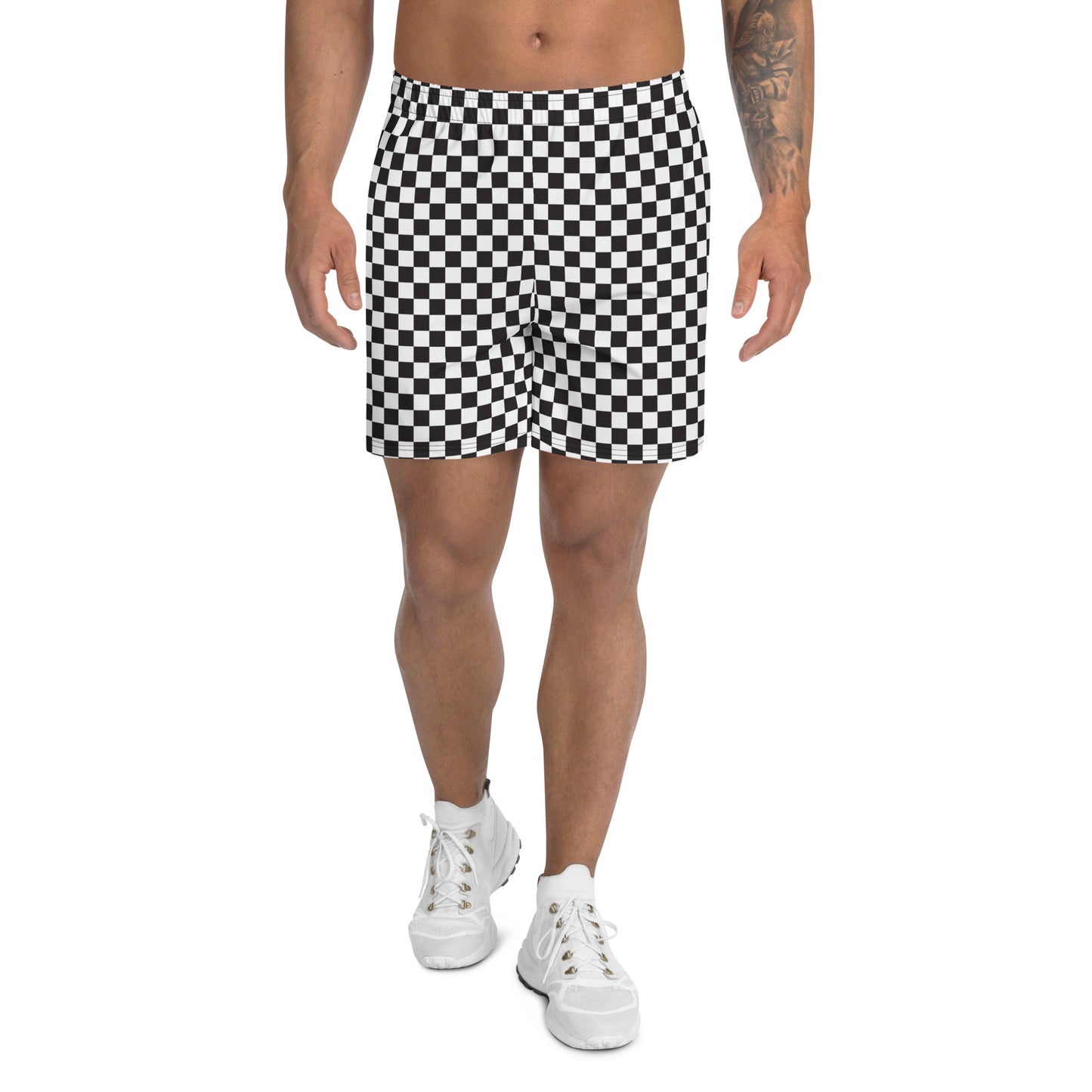 Checkered Men's Athletic Shorts