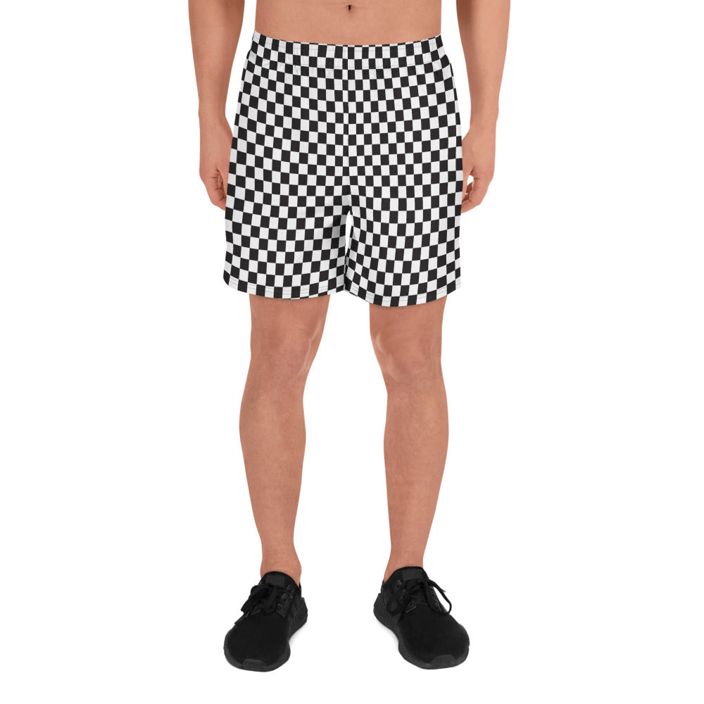 Checkered Men's Athletic Shorts